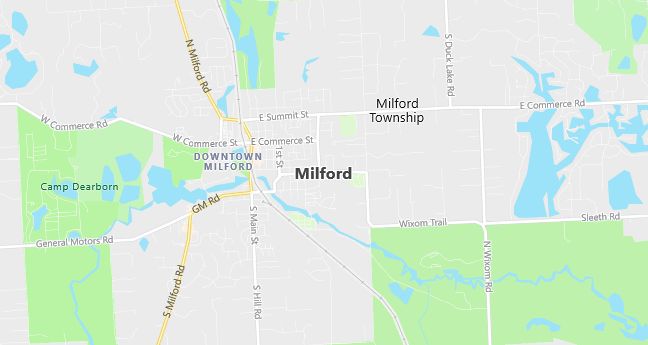 Map of Milford, MI