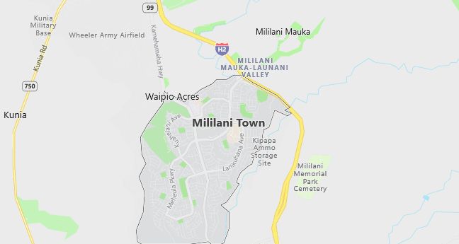 Map of Mililani, HI