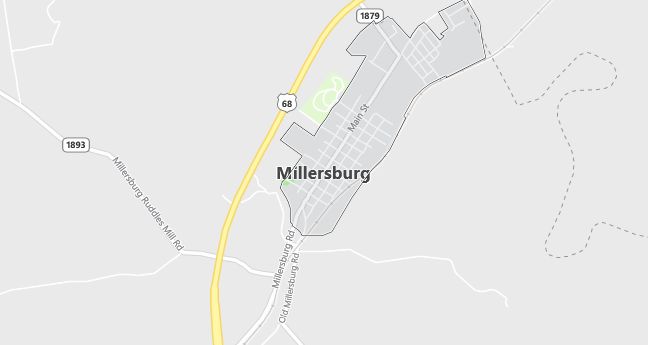 Map of Millersburg, KY