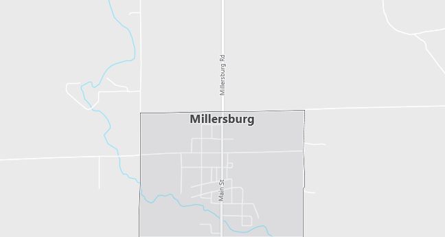 Map of Millersburg, MI