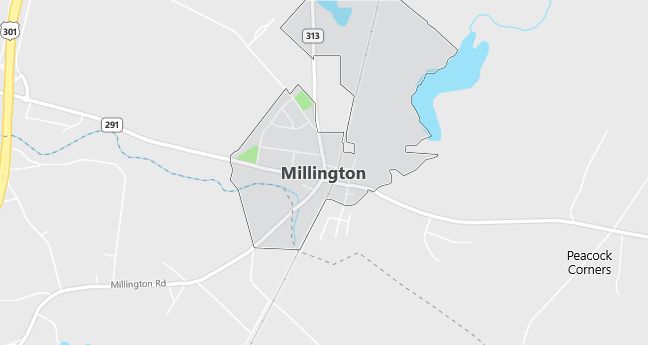 Map of Millington, MD