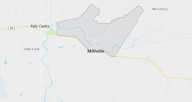 Map of Millville, CA