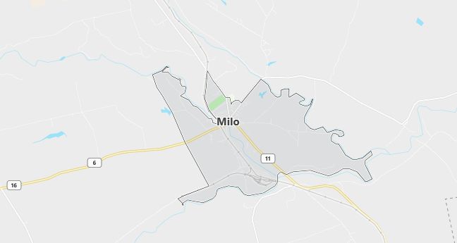 Map of Milo, ME