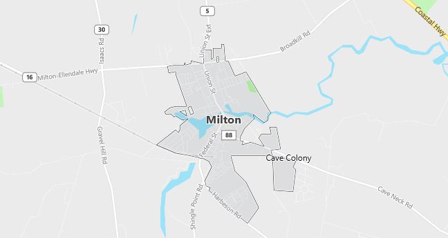 Map of Milton, DE