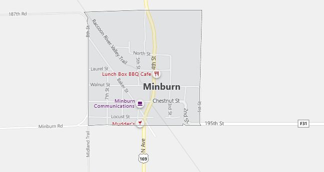 Map of Minburn, IA