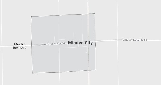 Map of Minden City, MI