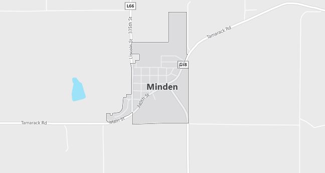 Map of Minden, IA