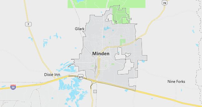 Map of Minden, LA