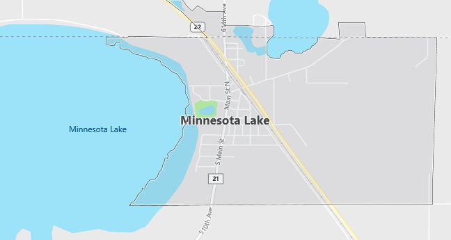 Map of Minnesota Lake, MN