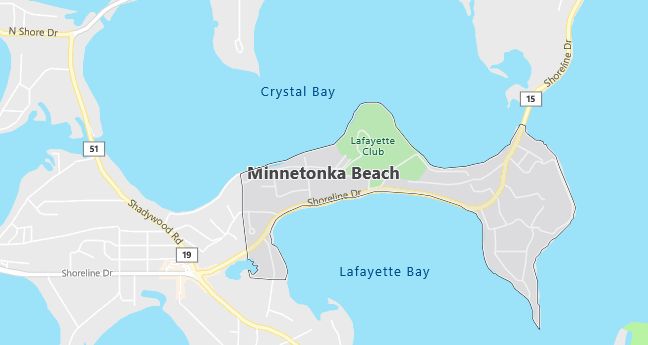 Map of Minnetonka Beach, MN