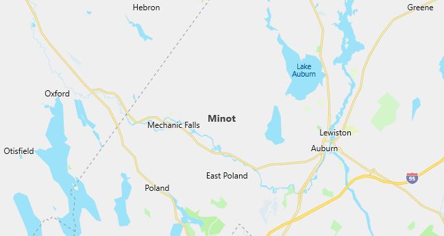 Map of Minot, ME