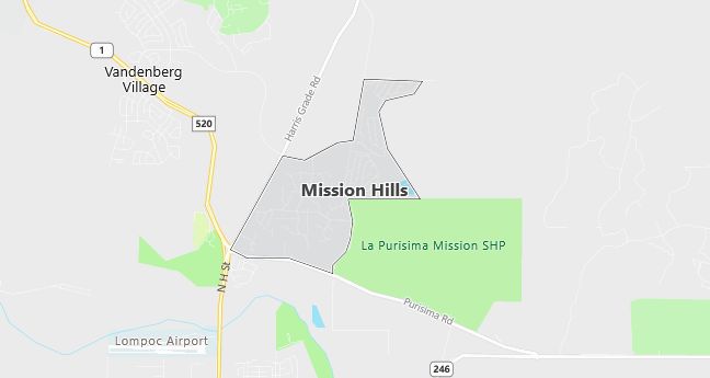 Map of Mission Hills, CA