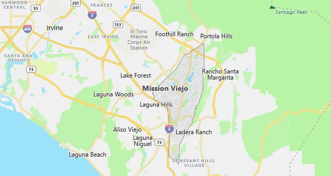 Map of Mission Viejo, CA