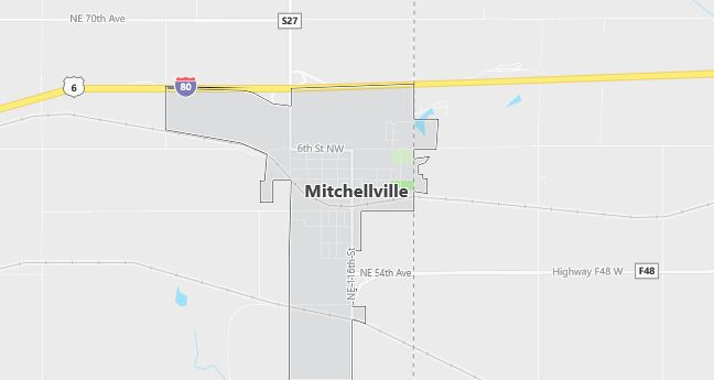 Map of Mitchellville, IA