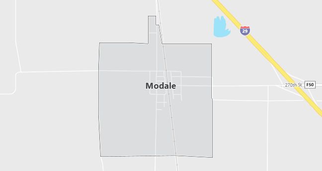 Map of Modale, IA