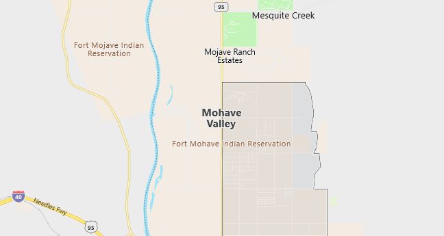 Map of Mohave Valley, AZ