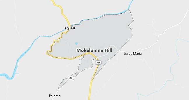 Map of Mokelumne Hill, CA