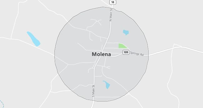 Map of Molena, GA