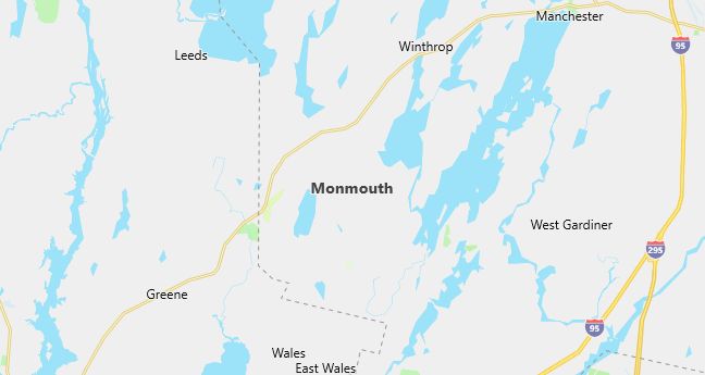 Map of Monmouth, ME