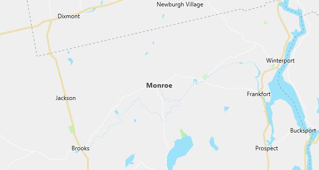 Map of Monroe, ME