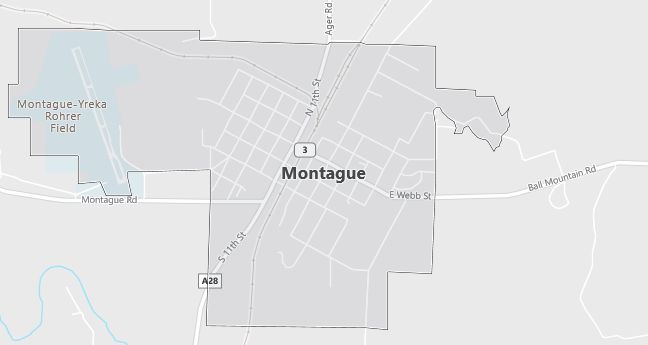 Map of Montague, CA