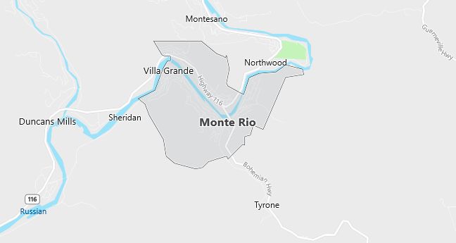 Map of Monte Rio, CA