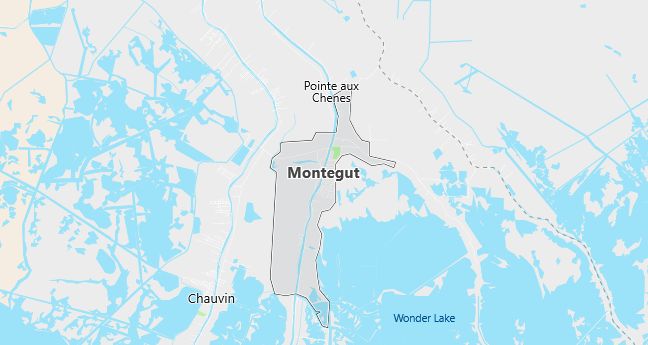 Map of Montegut, LA