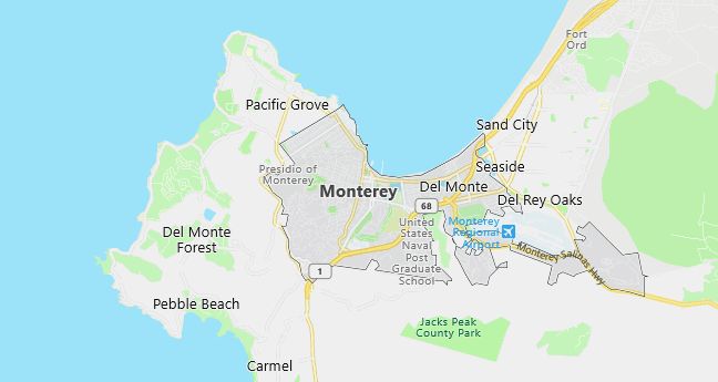 Map of Monterey, CA