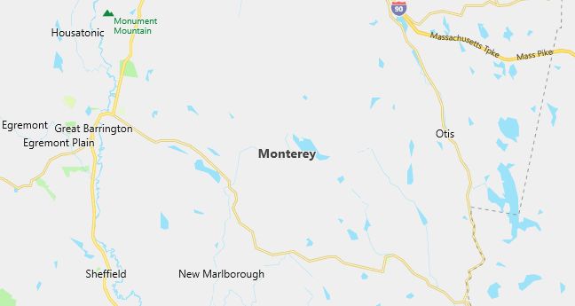 Map of Monterey, MA