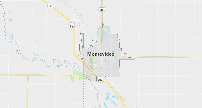 Map of Montevideo, MN