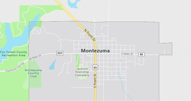 Map of Montezuma, IA