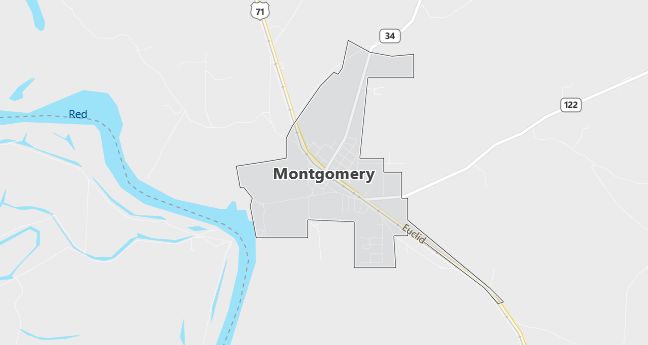 Map of Montgomery, LA