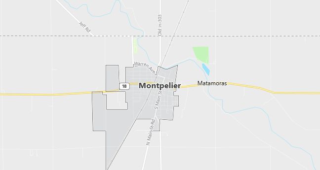 Map of Montpelier, IN