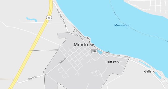 Map of Montrose, IA