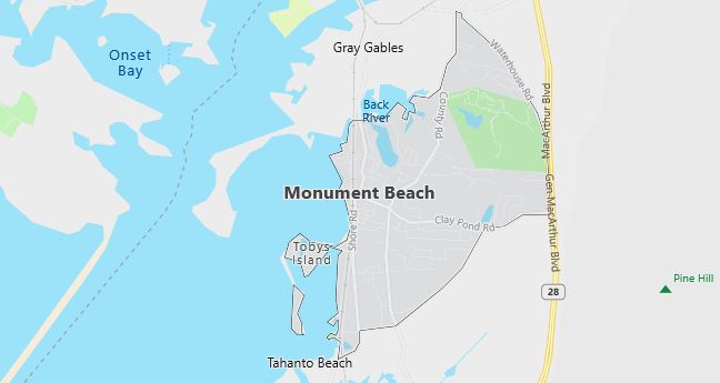 Map of Monument Beach, MA