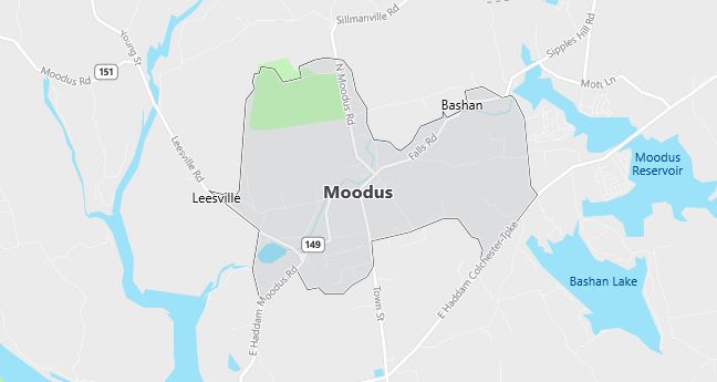 Map of Moodus, CT