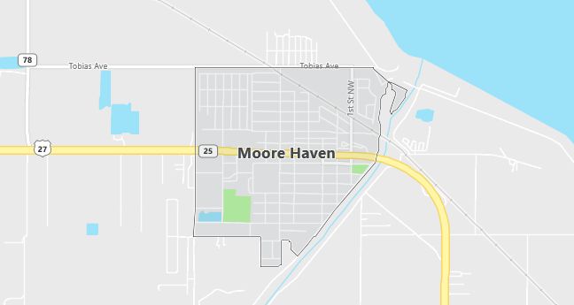 Map of Moore Haven, FL