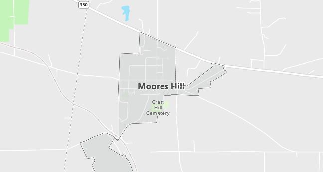 Map of Moores Hill, IN