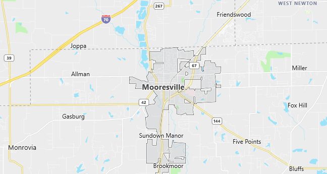 Map of Mooresville, IN