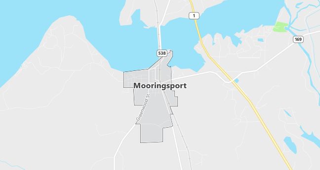 Map of Mooringsport, LA