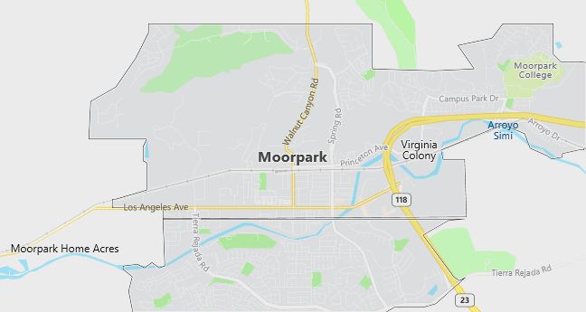 Map of Moorpark, CA