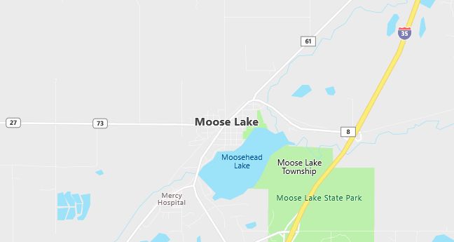 Map of Moose Lake, MN