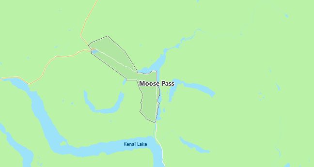 Map of Moose Pass, AK