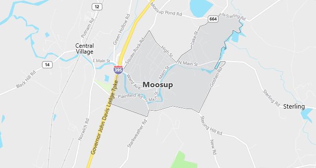 Map of Moosup, CT