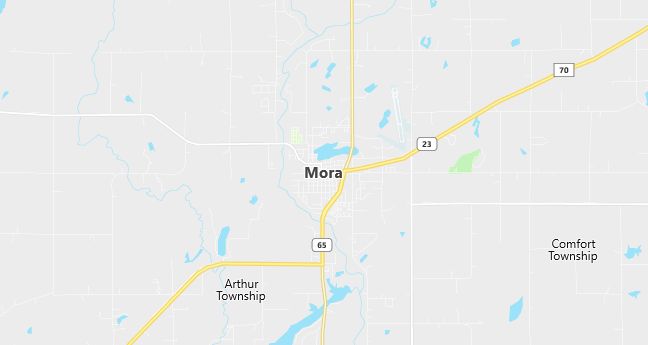 Map of Mora, MN