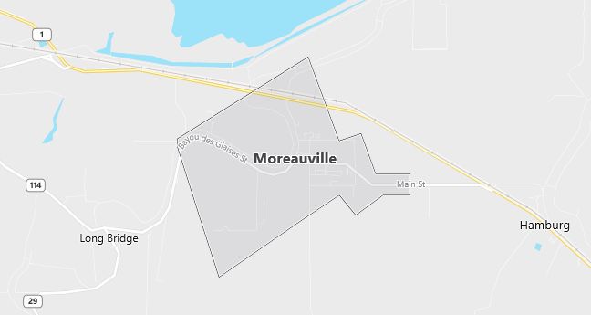 Map of Moreauville, LA