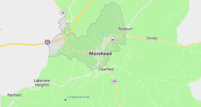 Map of Morehead, KY