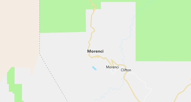 Map of Morenci, AZ