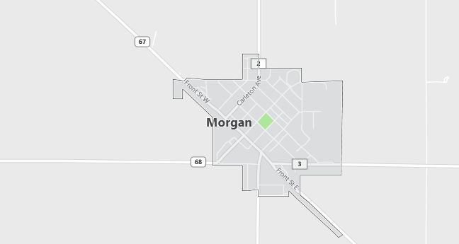 Map of Morgan, MN