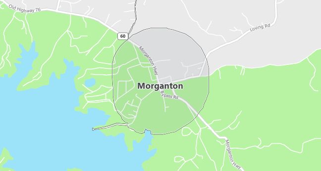 Map of Morganton, GA